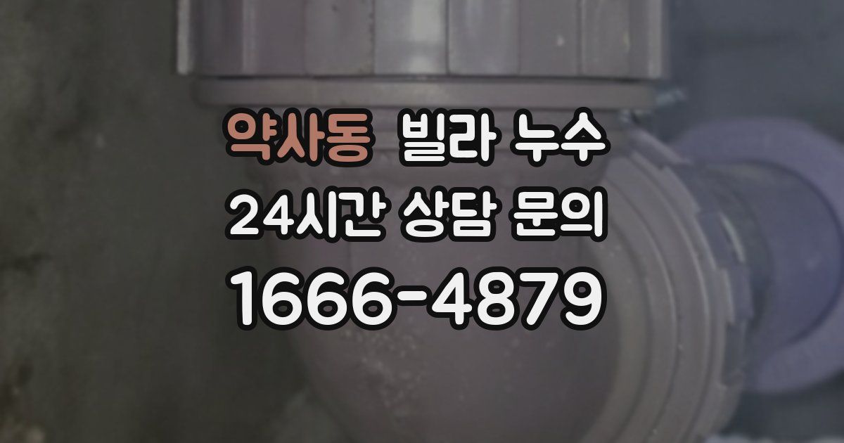 약사동 빌라 누수