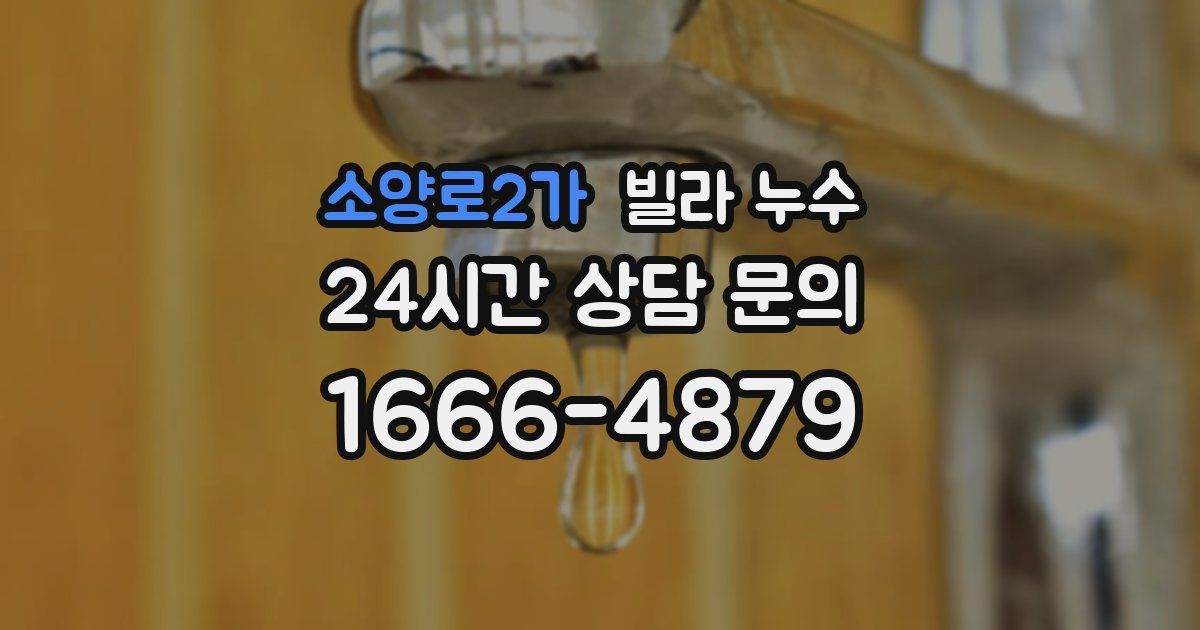 소양로2가 빌라 누수