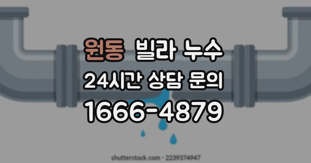 원동 빌라 누수