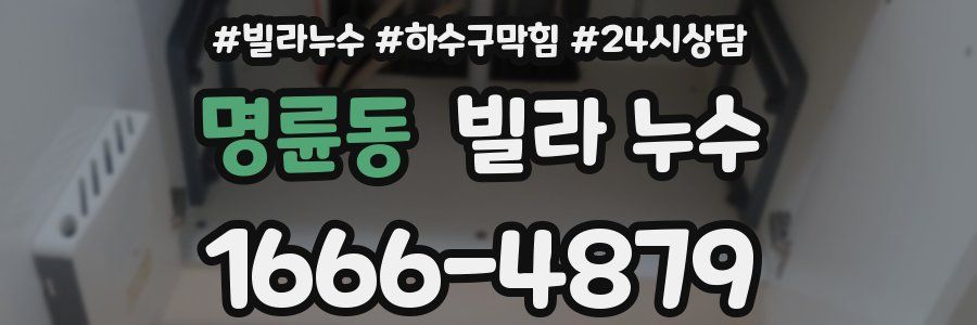 명륜동 빌라 누수