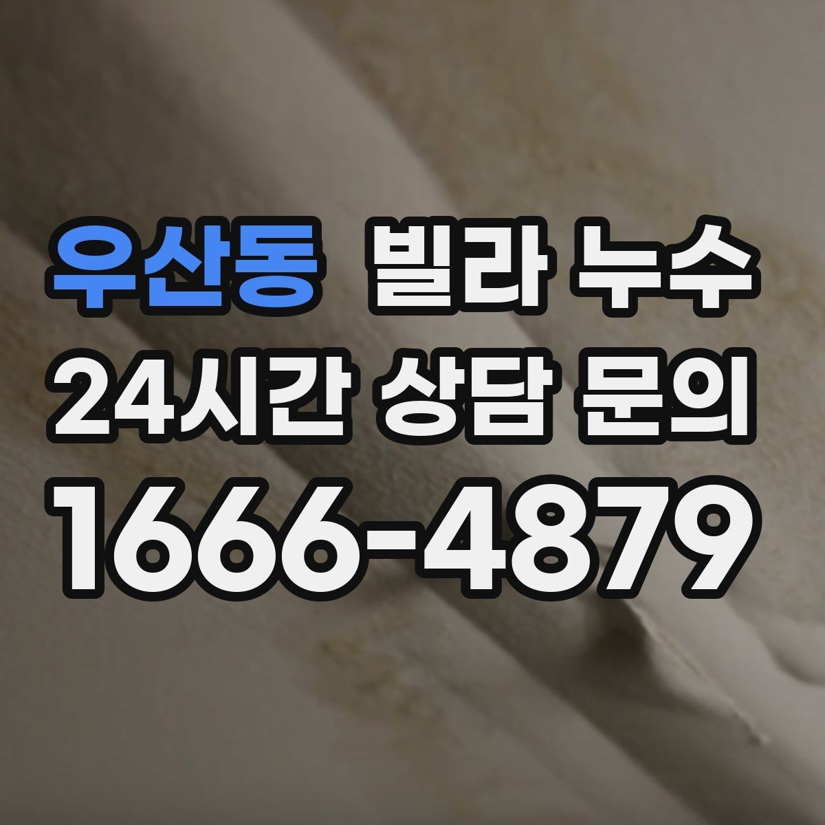 우산동 빌라 누수 우편함 주변이 젖는다면 빗물 유입 가능성