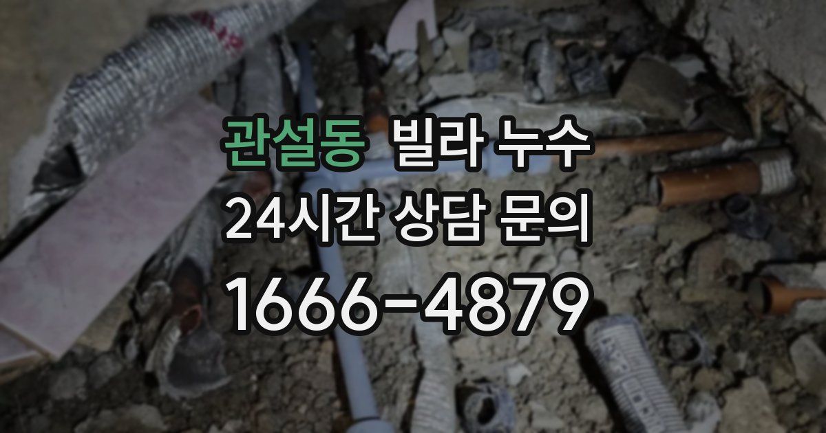 관설동 빌라 누수
