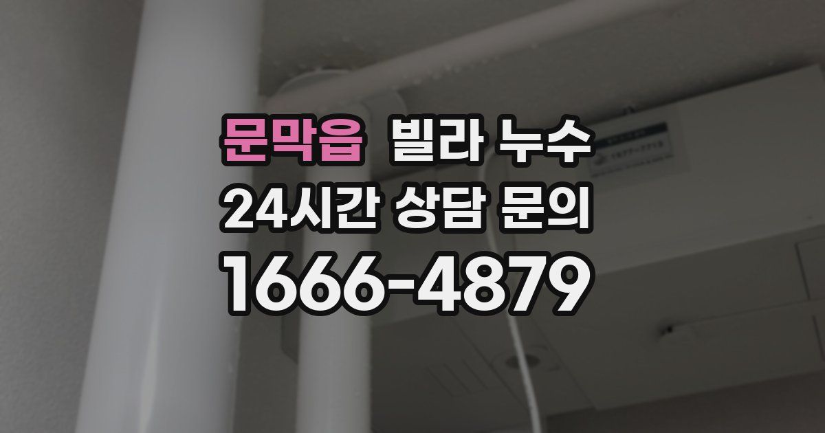 문막읍 빌라 누수