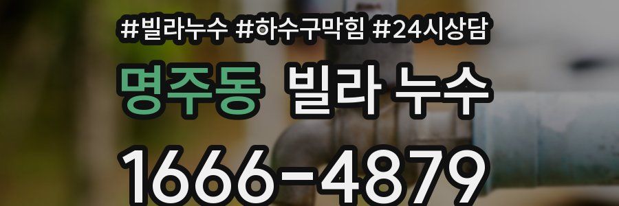 명주동 빌라 누수