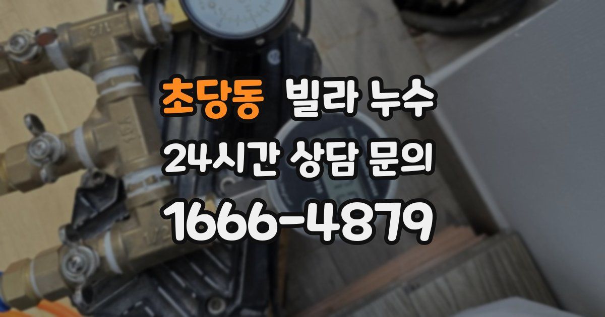 초당동 빌라 누수