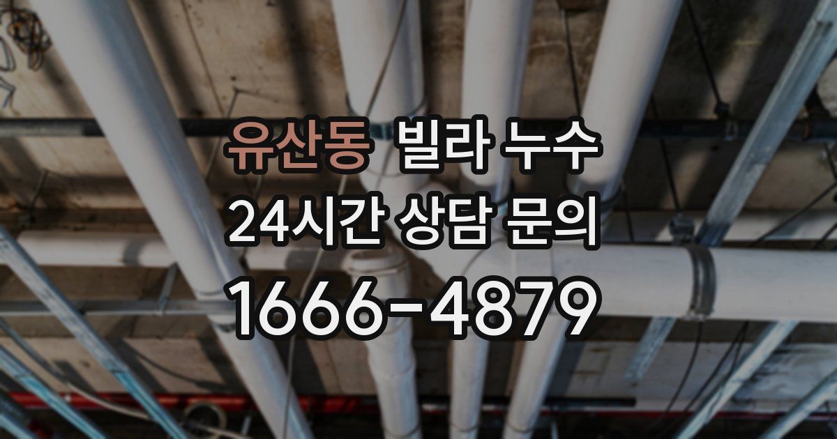 유산동 빌라 누수