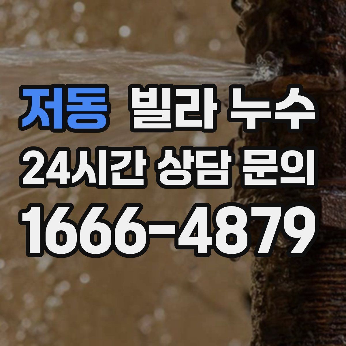저동 빌라 누수 정수기 연결 부위에서 물기 발견 시 대처
