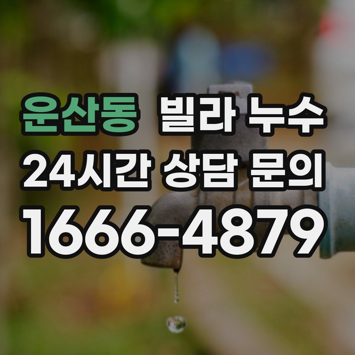 운산동 빌라 누수 물소리만 들리고 원인은 안 보일 때