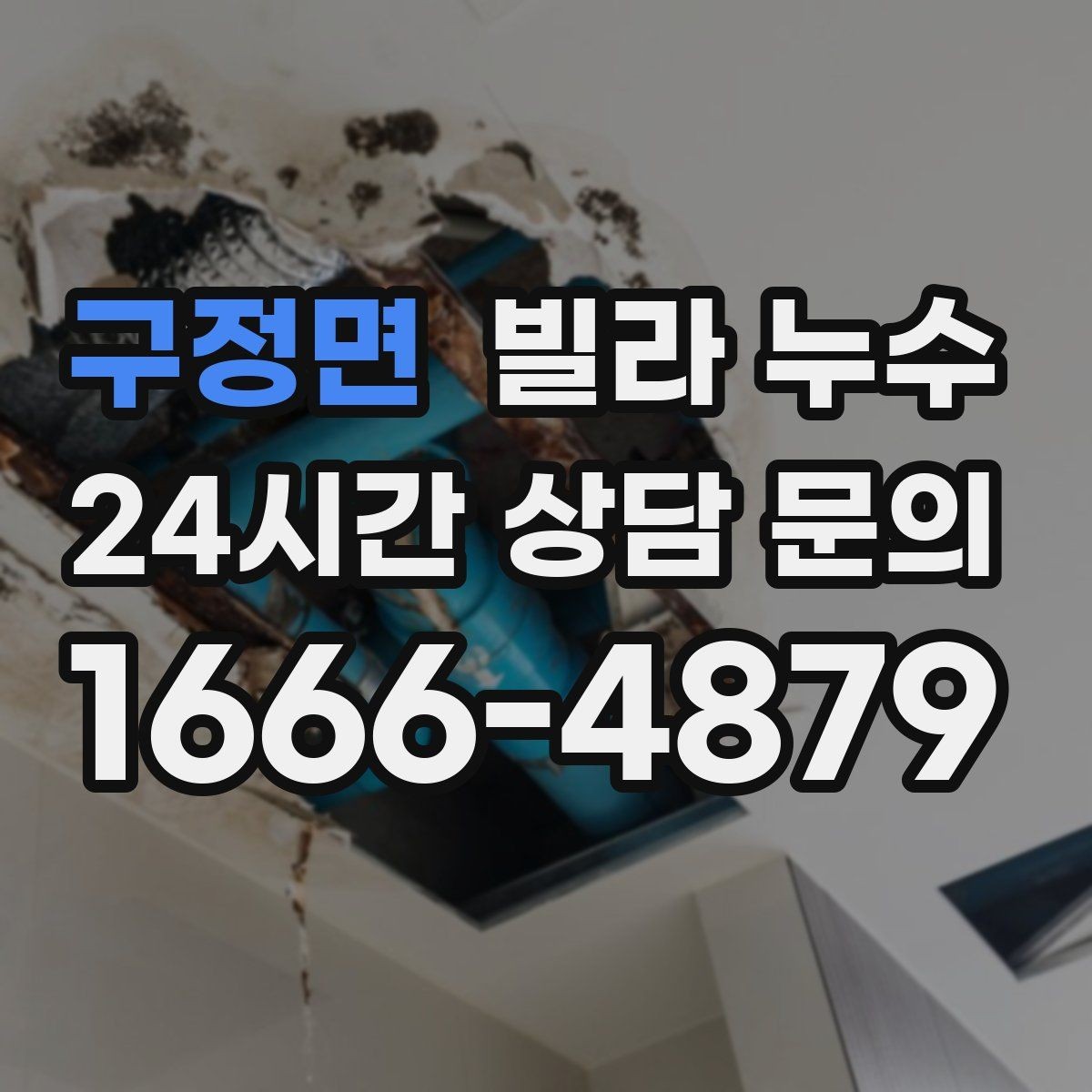 구정면 빌라 누수 환기해도 마르지 않는 얼룩이라면