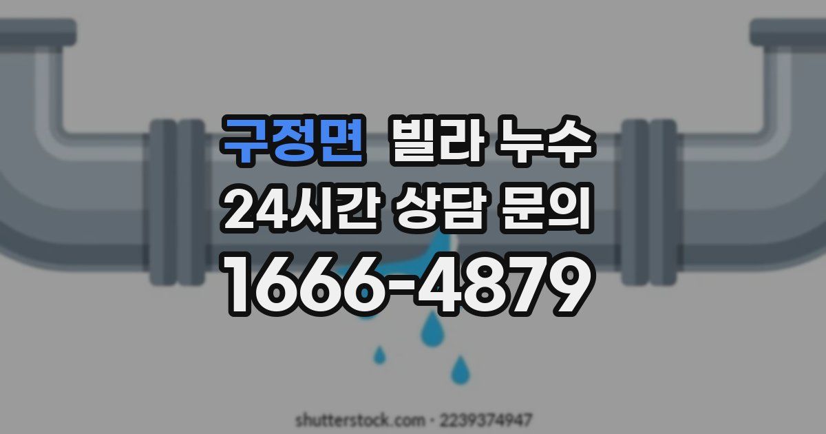 구정면 빌라 누수