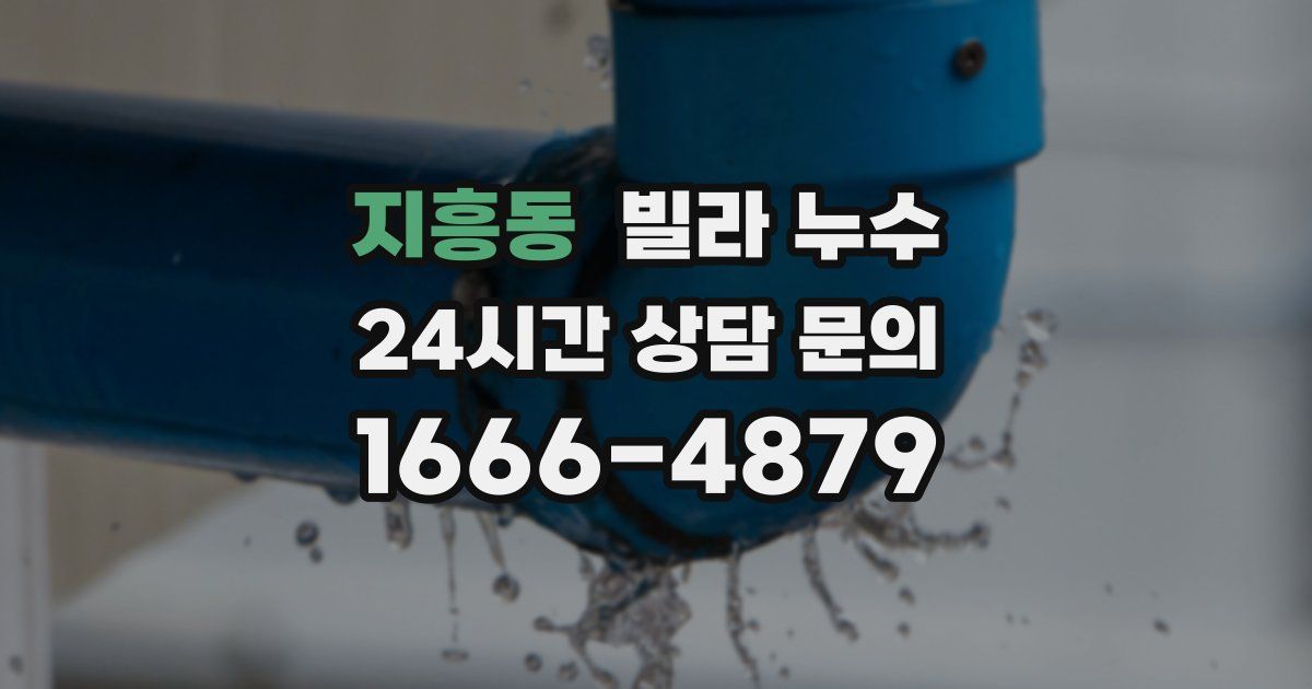 지흥동 빌라 누수