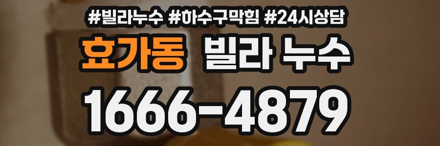 효가동 빌라 누수