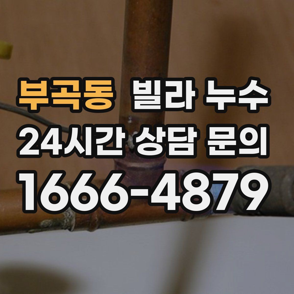 부곡동 빌라 누수 세탁기 주변 물고임이 반복된다면