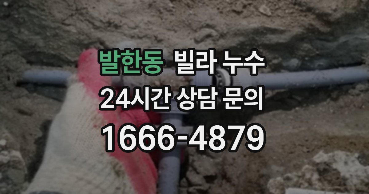 발한동 빌라 누수