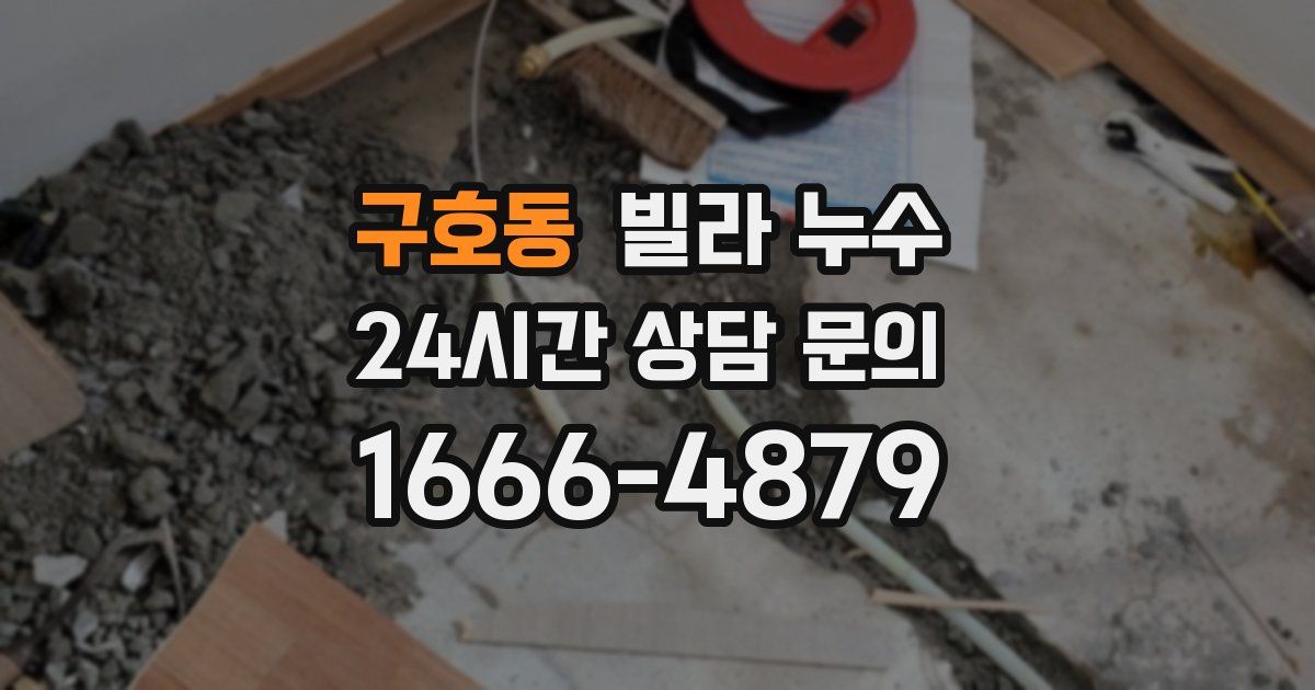 구호동 빌라 누수