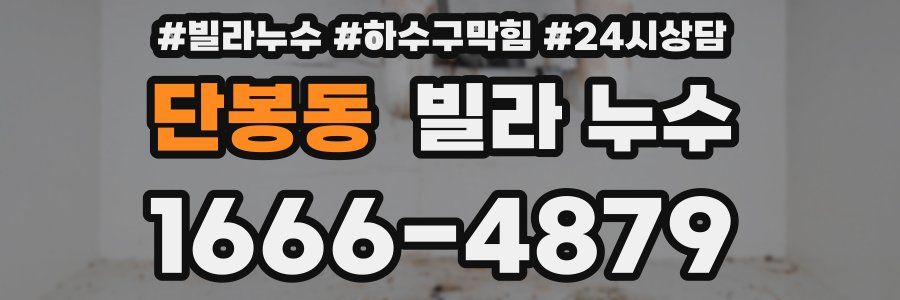 단봉동 빌라 누수