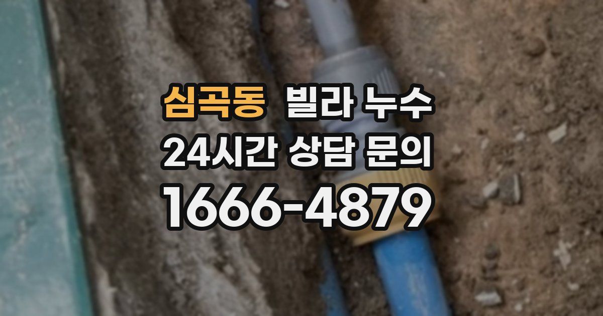 심곡동 빌라 누수