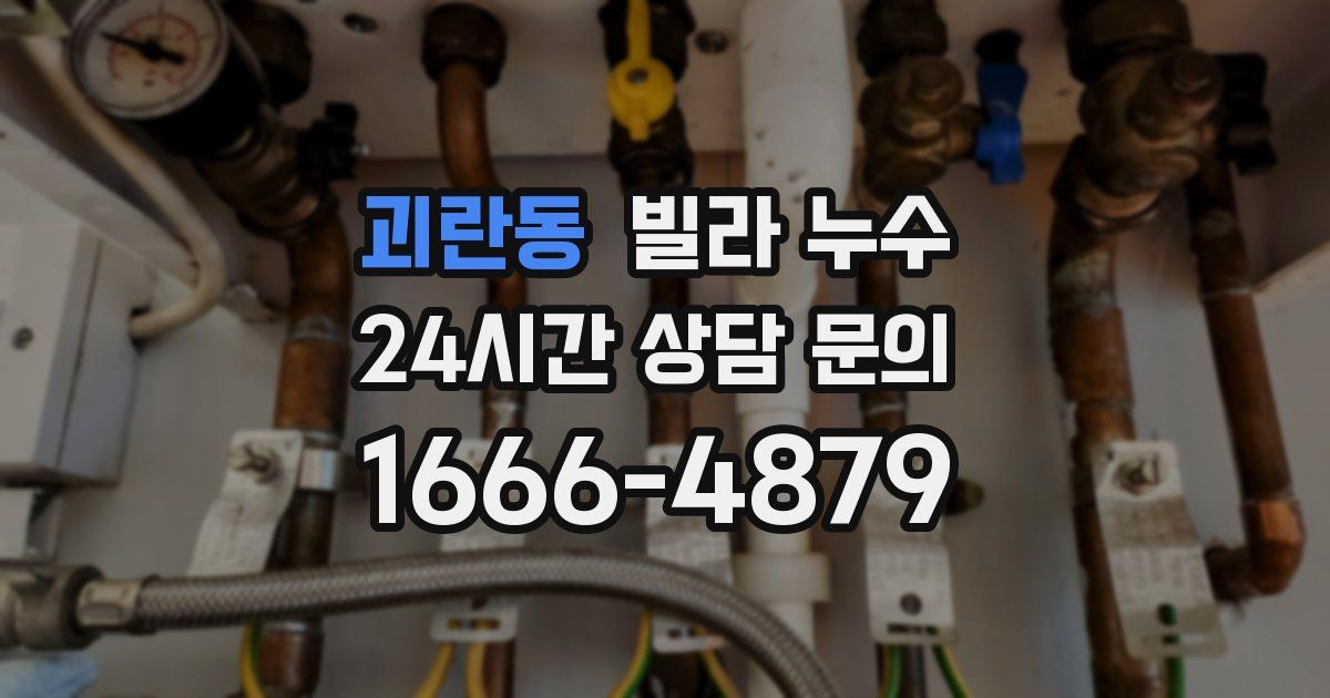 괴란동 빌라 누수