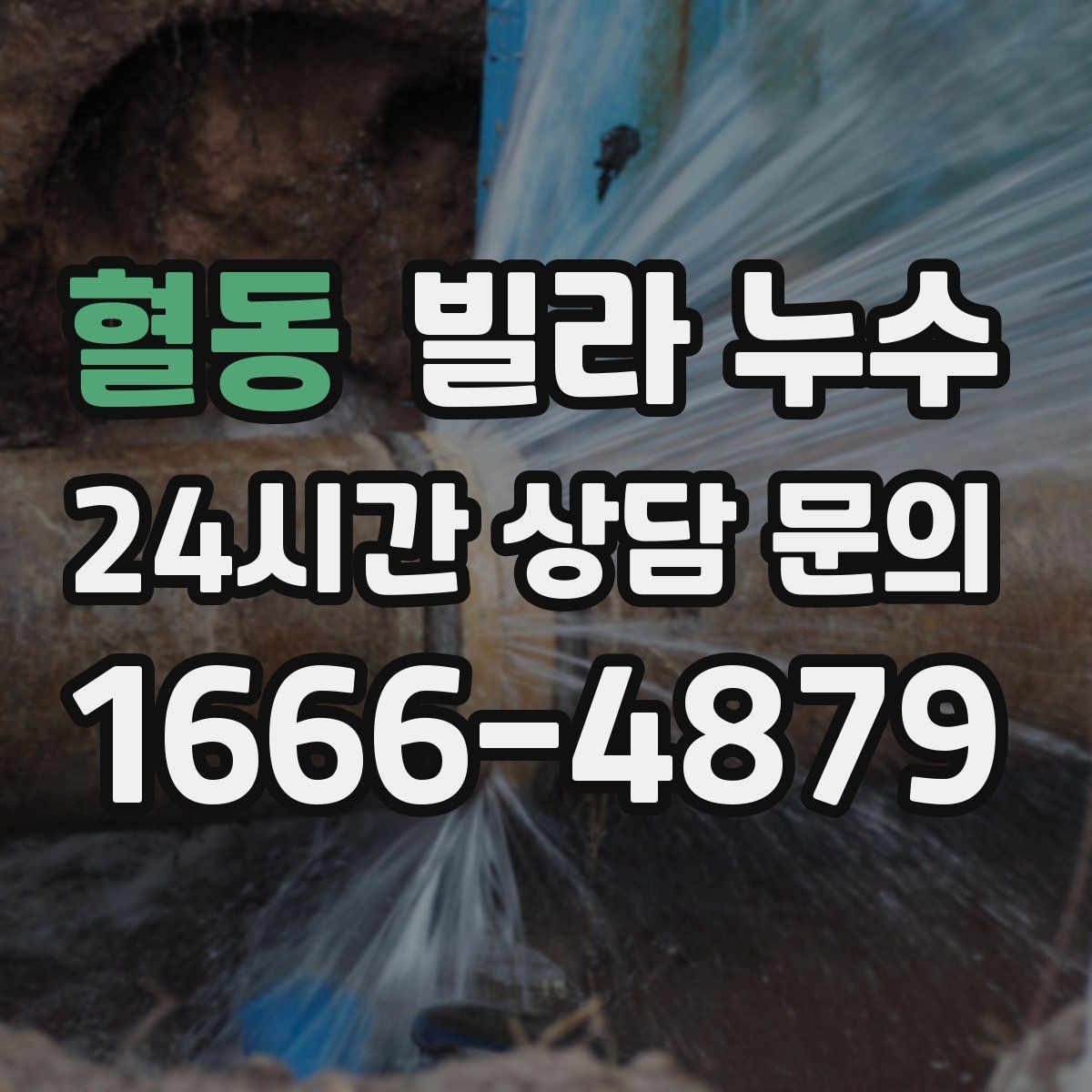 혈동 빌라 누수 수도 요금이 갑자기 늘었다면 의심해보세요