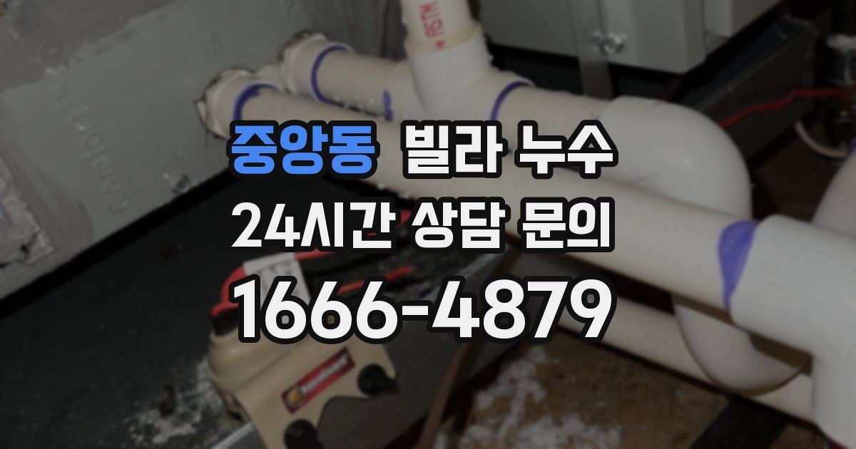 중앙동 빌라 누수