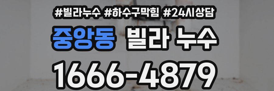 중앙동 빌라 누수