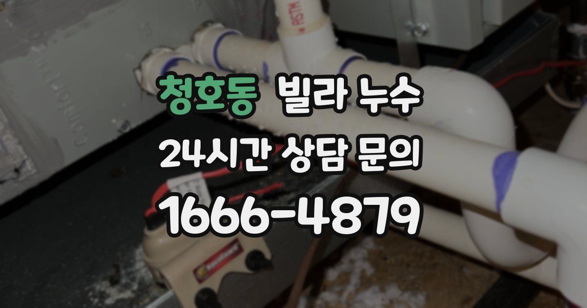 청호동 빌라 누수