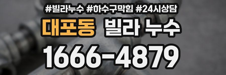 대포동 빌라 누수