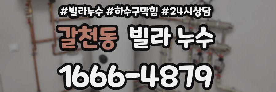 갈천동 빌라 누수