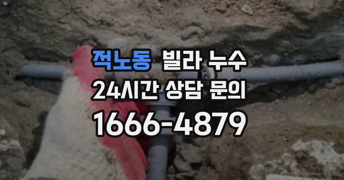 적노동 빌라 누수