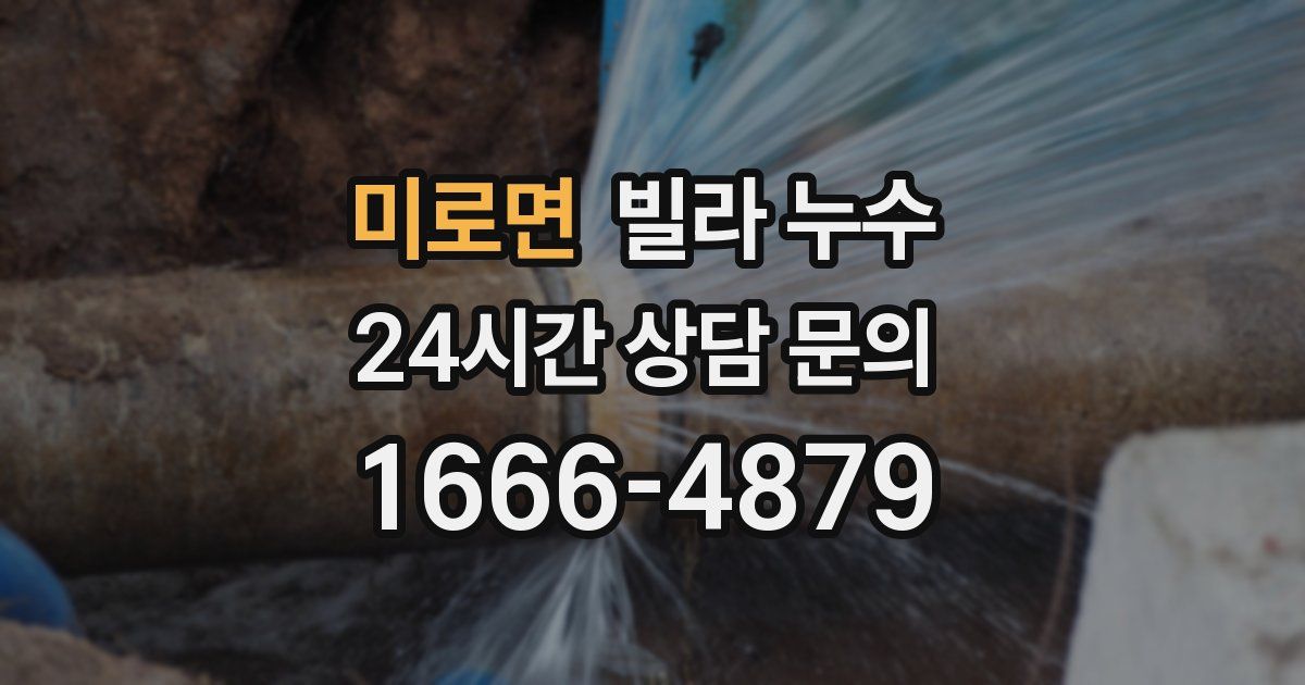미로면 빌라 누수