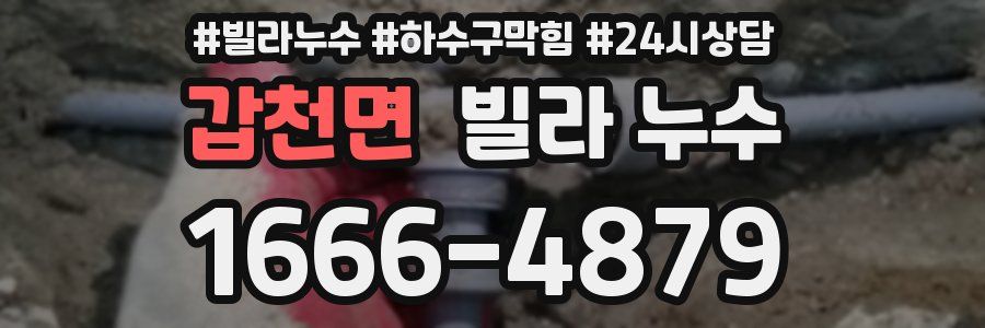 갑천면 빌라 누수