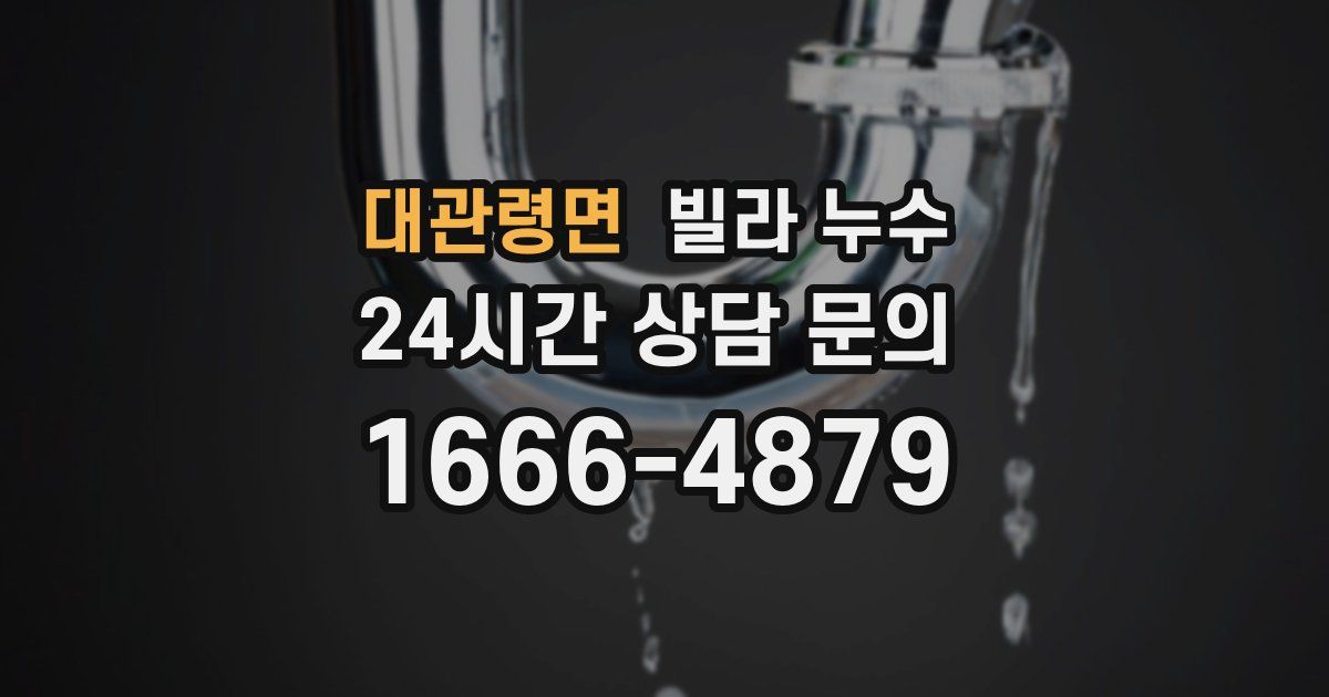 대관령면 빌라 누수