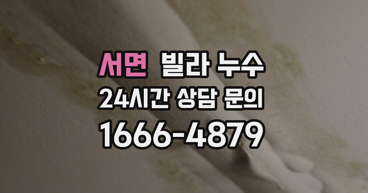서면 빌라 누수
