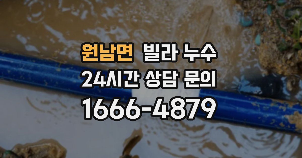 원남면 빌라 누수