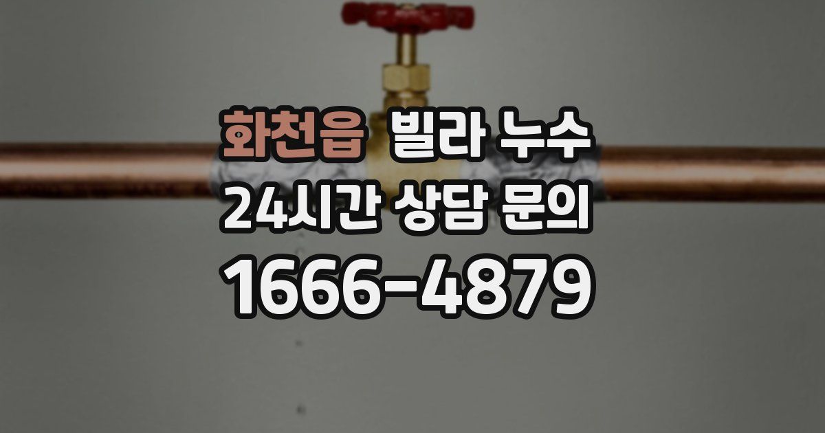 화천읍 빌라 누수