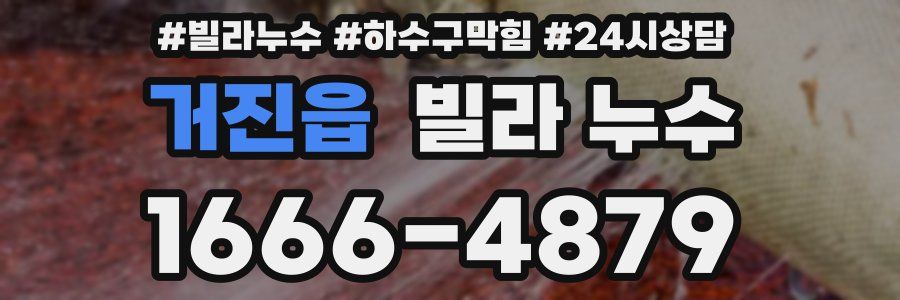 거진읍 빌라 누수