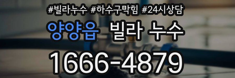 양양읍 빌라 누수