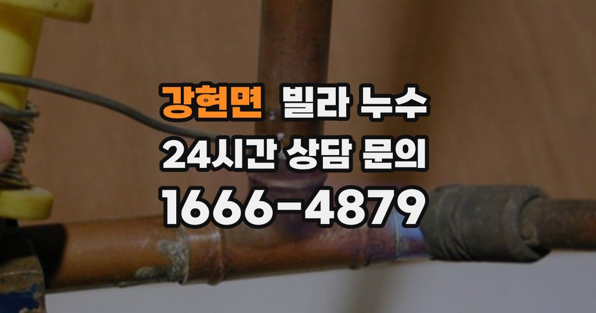 강현면 빌라 누수