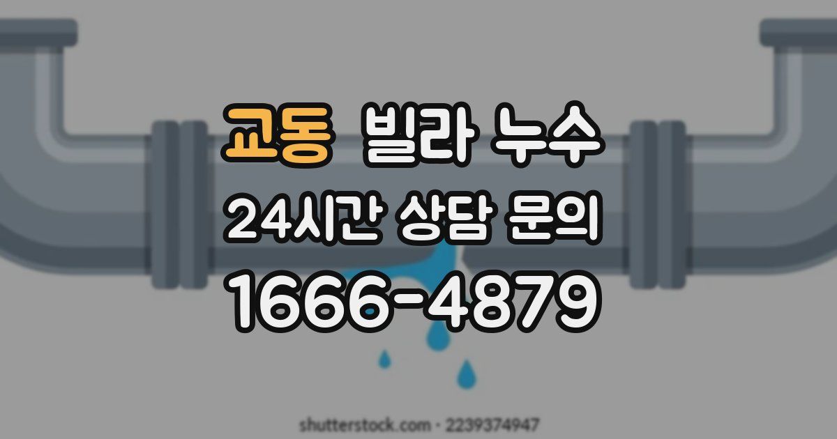 교동 빌라 누수