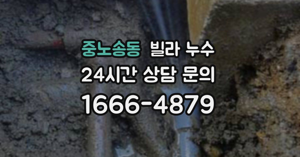 중노송동 빌라 누수