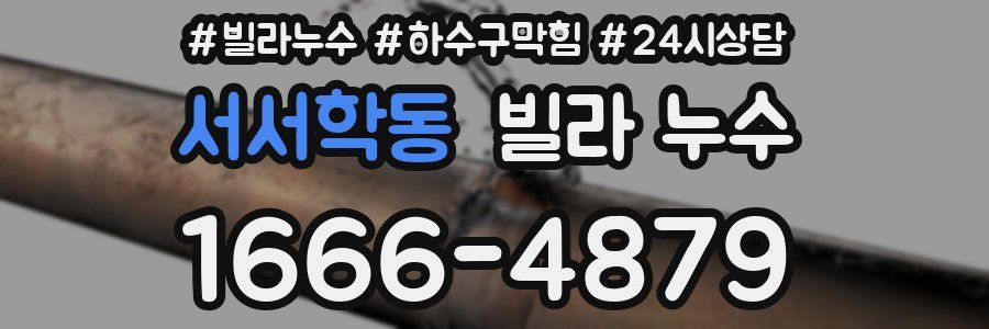 서서학동 빌라 누수