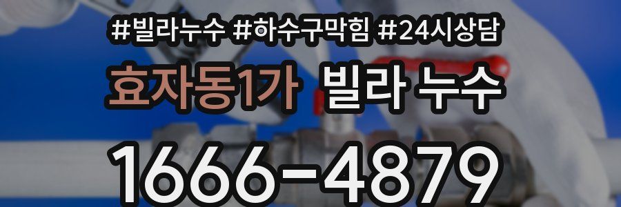 효자동1가 빌라 누수