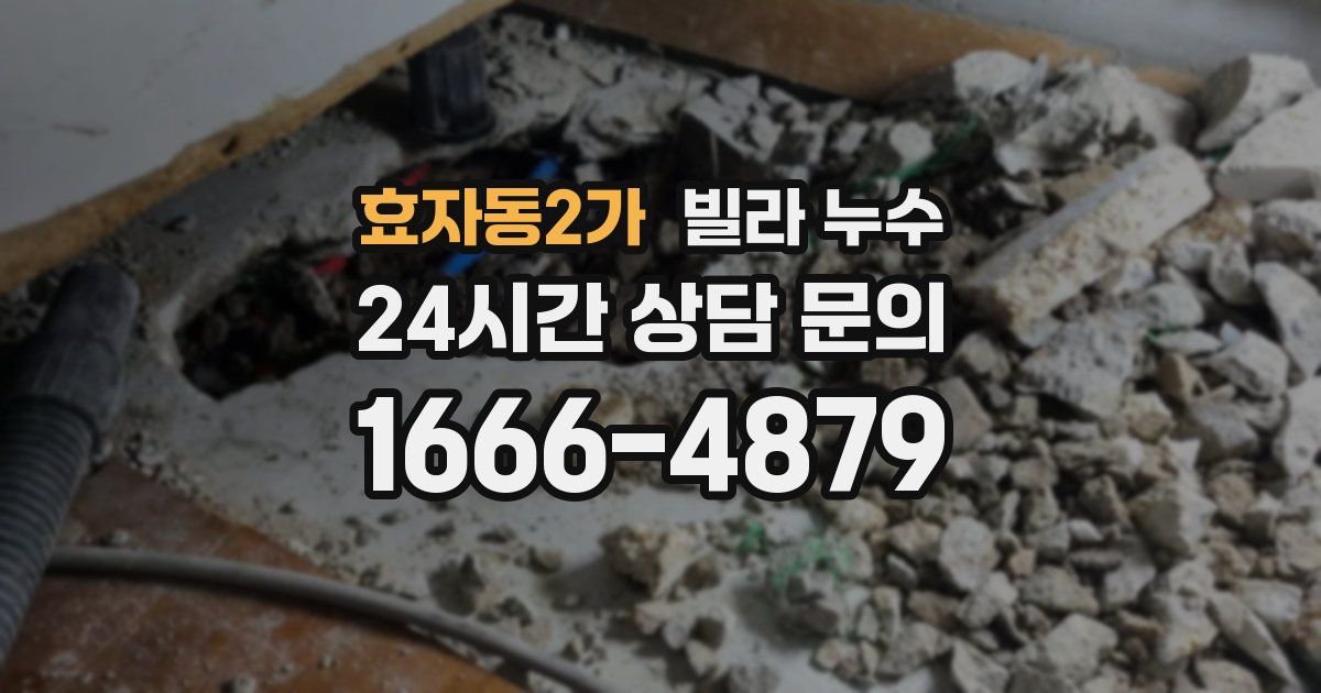 효자동2가 빌라 누수