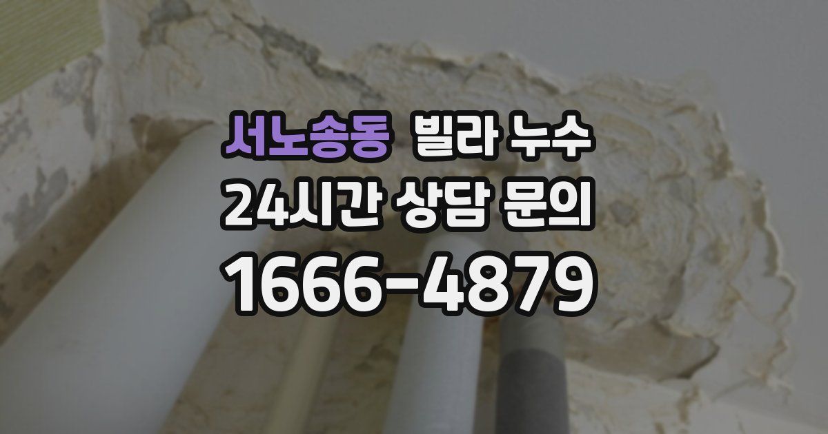 서노송동 빌라 누수