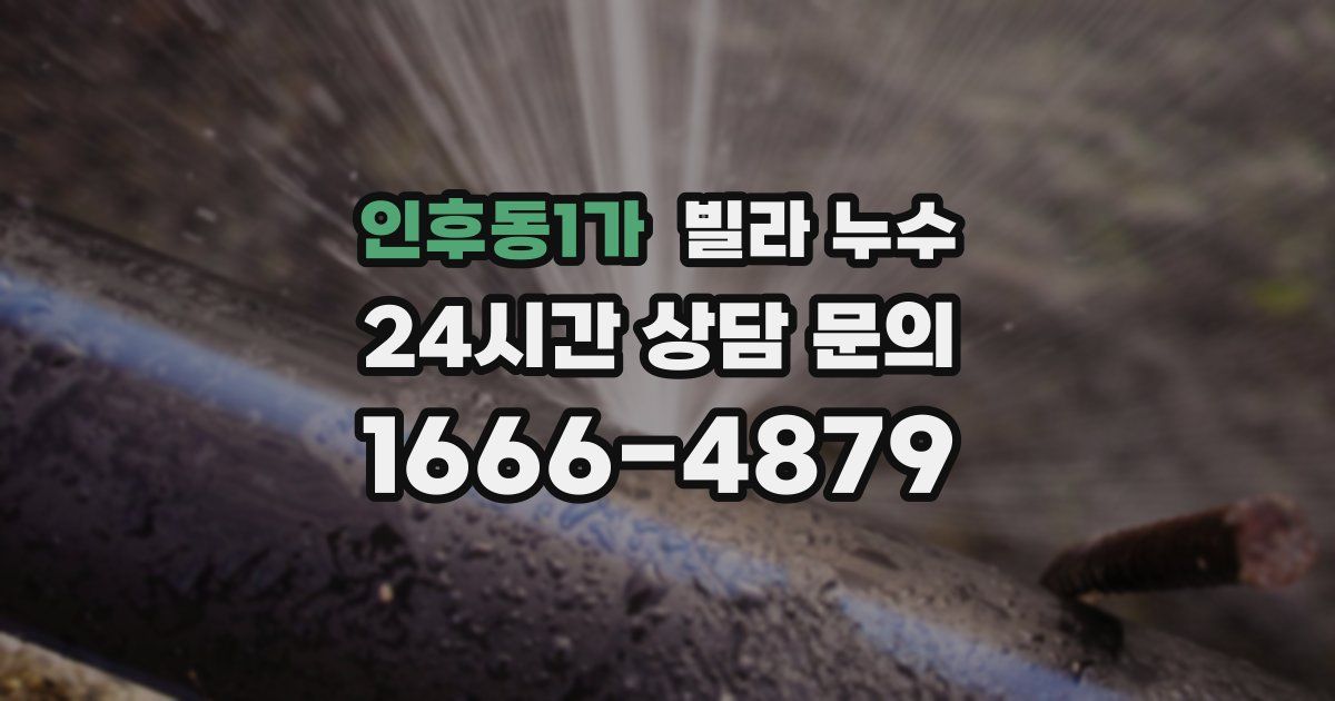 인후동1가 빌라 누수