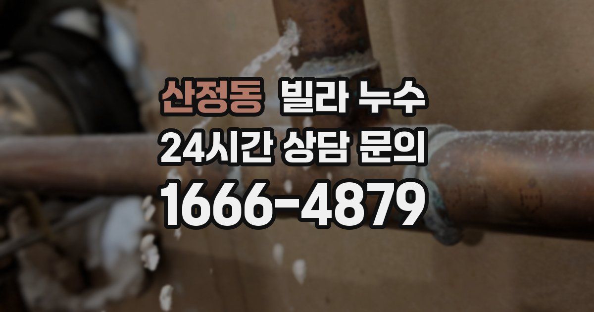 산정동 빌라 누수