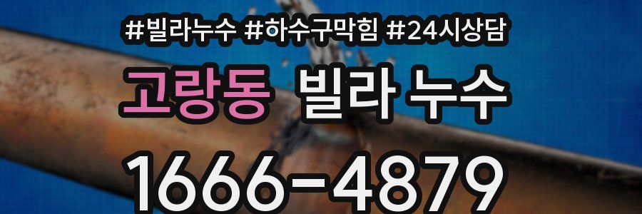 고랑동 빌라 누수