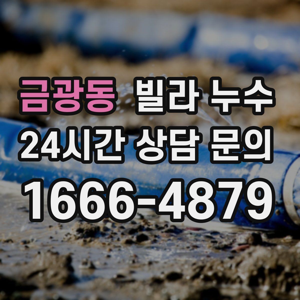 금광동 빌라 누수 세탁기 주변 물고임이 반복된다면
