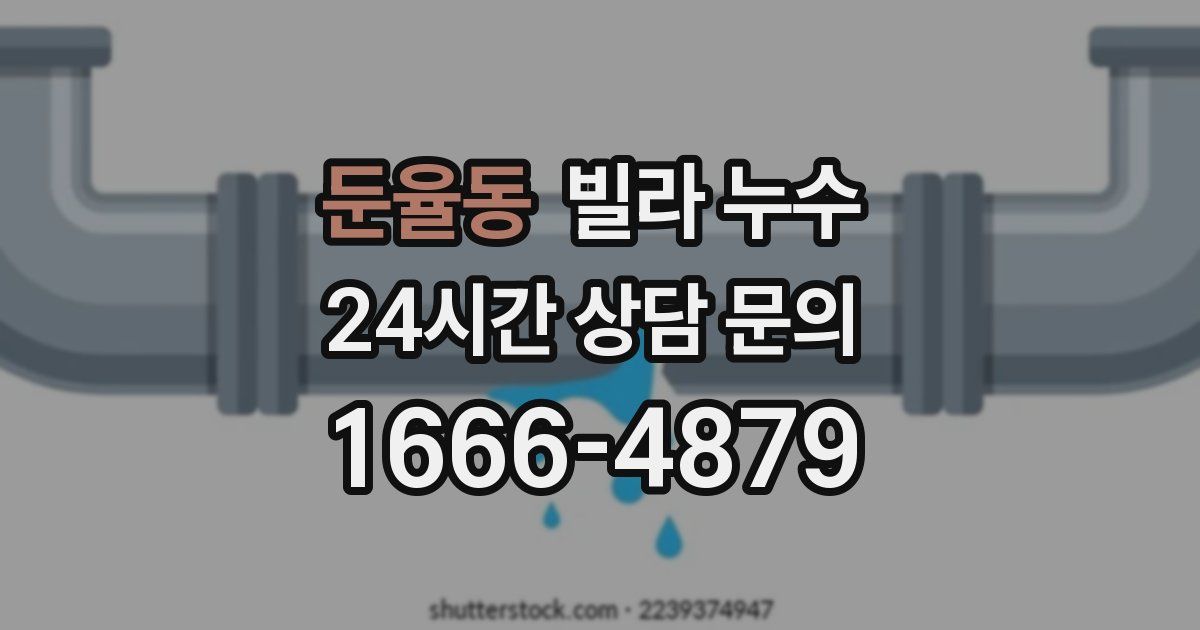 둔율동 빌라 누수