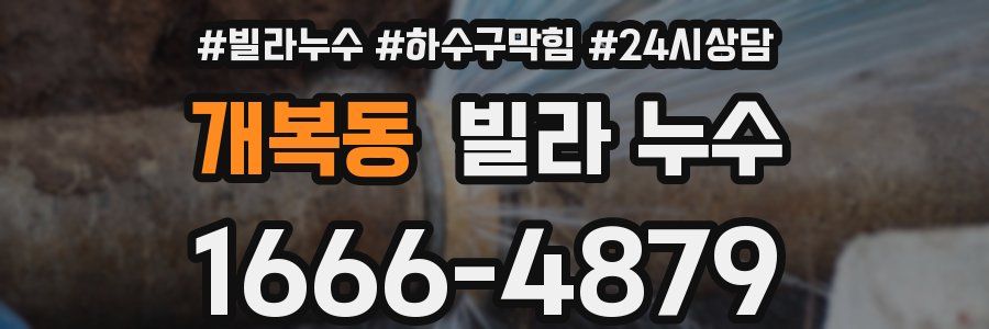 개복동 빌라 누수